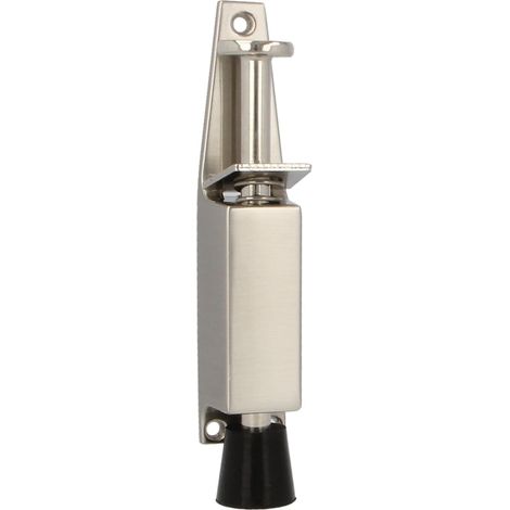 X Vertikaler Türstopper – Mattes Chrom-zamak – Hält Türen Offen Und Verhindert Zuschlagen – Für Zuhause, Büro, Geschäft – Silber – 12 X 2,5 Cm