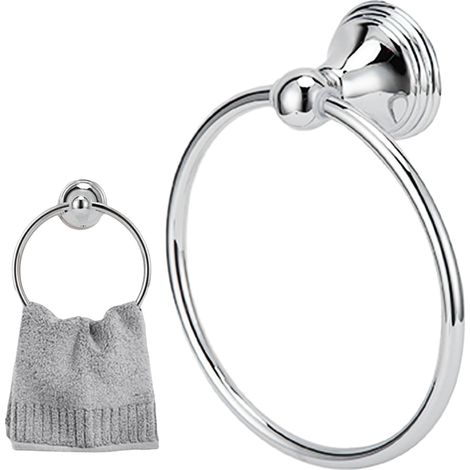 Wandhandtuchhalter, Gebürsteter Edelstahl, Chromring, Für Bad Und Küche