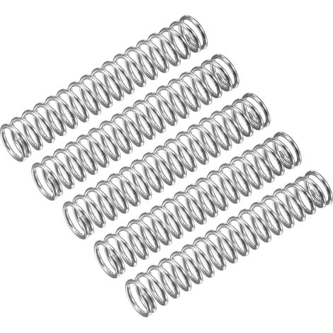 15 - Druckfeder - Edelstahl 304 - Korrosions- Und Hitzebeständig - Für Reparaturen Und Mechanische Projekte - Silber - 8 Mm X 50 Mm