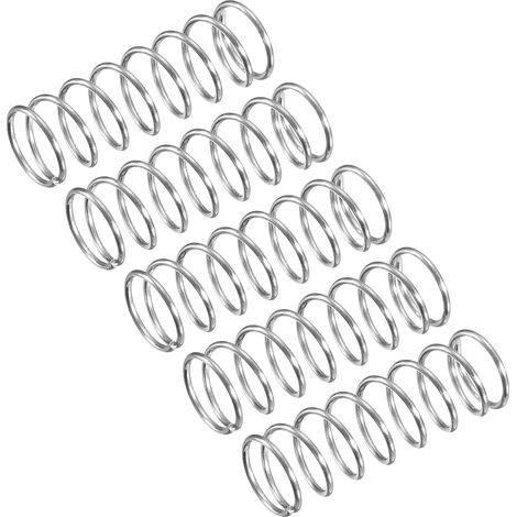 - Druckfeder - Edelstahl 304 - Hohe Mechanische Festigkeit - Für Reparaturen Und Mechanische Projekte - Silberfarben - 7 Mm X 20 Mm