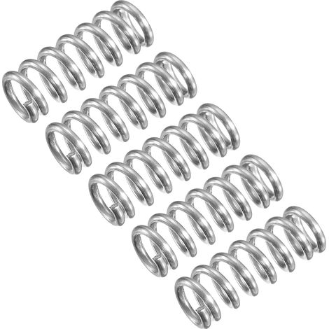 Stück – Druckfeder – Edelstahl 304 – Geschlossene Enden Für Gleichmäßige Kraft – Mechanische Reparaturen Und Projekte – Silber – 6 X 20 Mm