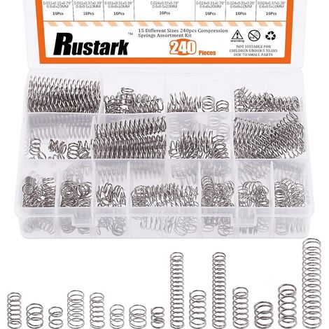 240 – Druckfeder – Edelstahl – 14 Verschiedene Größen – Für Mechanische Reparaturen Und Heimwerkerprojekte – Silber – 8 Mm Bis 50 Mm