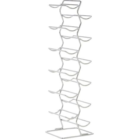 - Weinregal - Weinaufbewahrung - Modernes Chrom-design - Für Küche Und Weinkeller - Chrom - 35 X 20 X 40 Cm