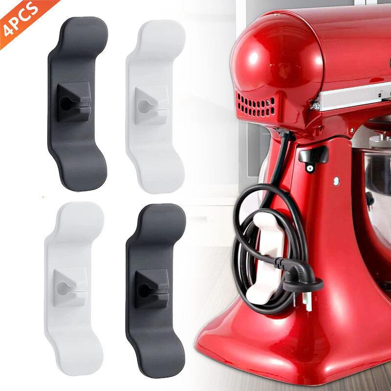 Kabelorganisatoren Für Haushaltsgeräte, Kabelaufwickler, Selbstklebende Kabelhalter, Kitchenaid-kabelhalter Für Kleingeräte, Kaffeemaschine, Schnellkochtopf, 4er-pack