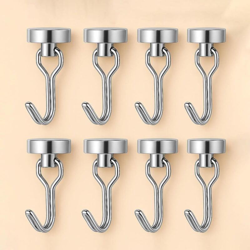 Set Mit 8 Drehbaren 180°-haken, Gewicht 8,2 Kg, Für Hänge-/kreuzfahrtkabinen, Silber