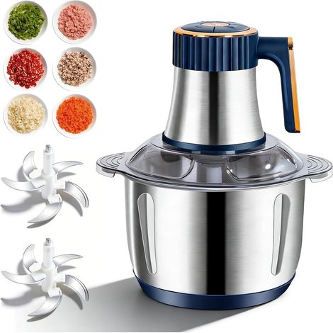 Elektrischer Mini-fleischwolf, 5 Liter, Mehrzweck-fleischwolf Mit Zwei Schneidmessern, Elektrischer Küchenwolf Für Fleisch, Gemüse, Obst Und Babynahrung, 500 W, 5-stufig Einstellbar