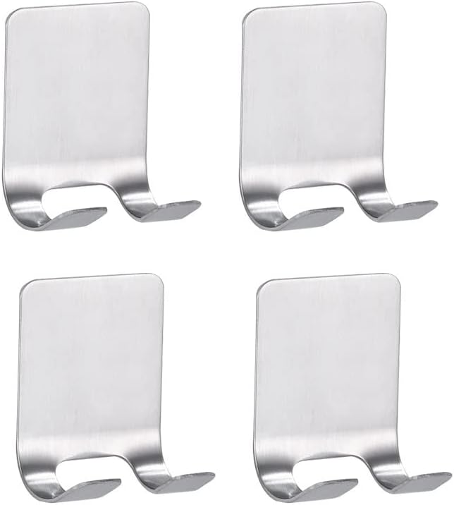 Rasierständer, Mehrzweck-duschhalter, Selbstklebend, Edelstahl, 2 Stück (silber)