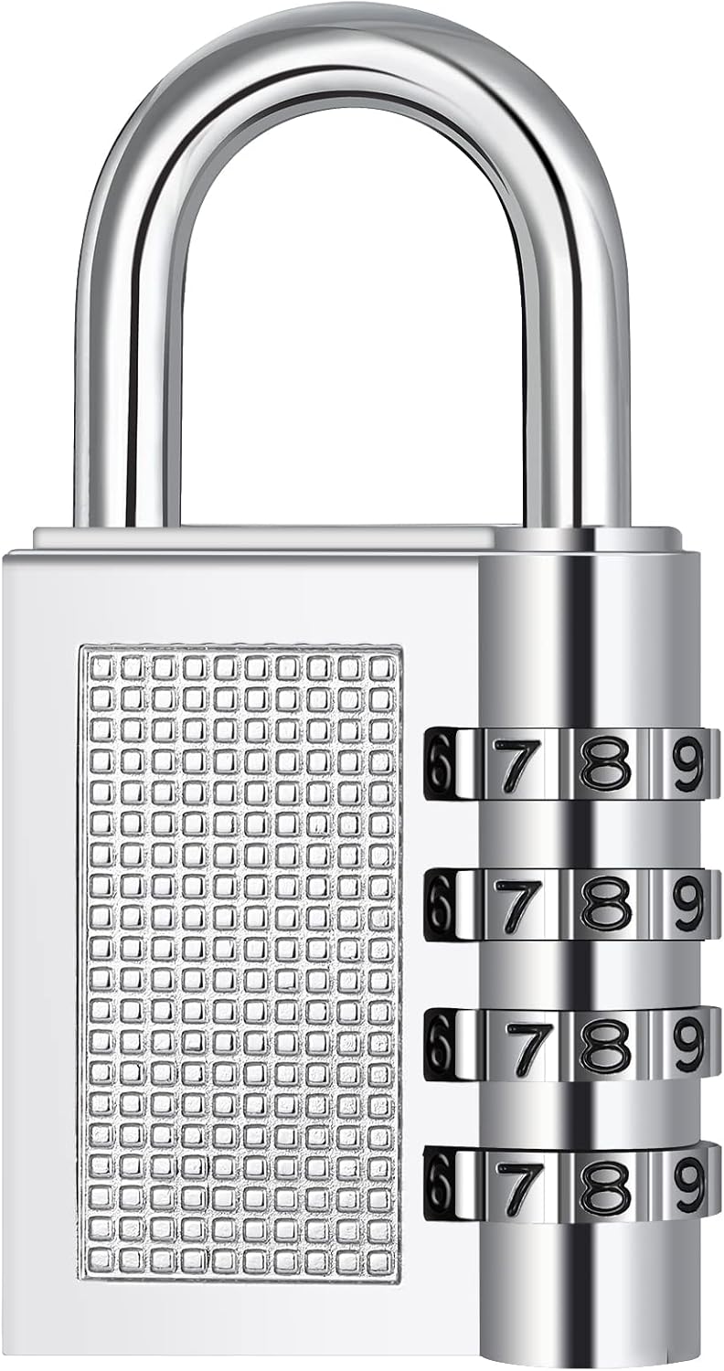 4-stelliges Zahlenschloss Für Schulspinde, Zäune Und Werkzeugkästen (silber)