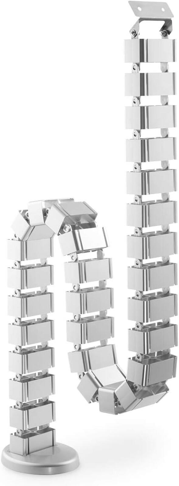 Kabelmanagement-set, Verstellbarer, Flexibler Kabelorganizer Mit Vier Eingängen Für Büros, Silber, 1 Stück (quadratisch, 80 Cm)