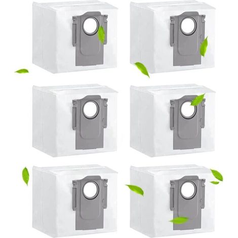 Ulisem 6er-pack Staubbeutel Für Xiaomi Roborock S7 Maxx Ultra / Q7 Max / Q7 Max+ / S7 Pro Ultra / G10s / G10s Pro / Q5+, Ersatzzubehör, 3 Liter Fassungsvermögen