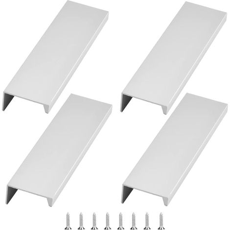 10 Möbelgriffe, Aluminiumlegierung, Silberfarben, Länge 120 Mm, Küche