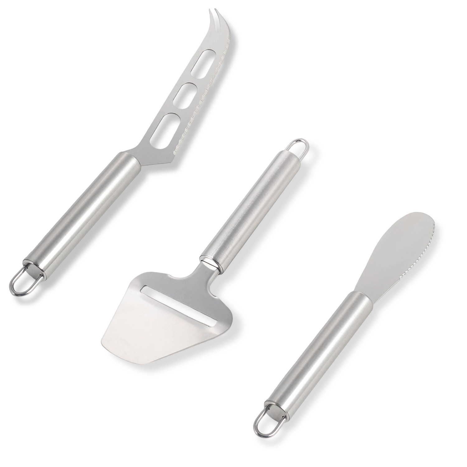 Set Mit 3 Käsemessern, Käsemesser, Buttermesser, Geeignet Zum Schneiden Von Käse (3 Arten)