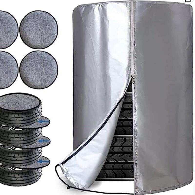 Autoreifenabdeckung – Staub- Und Wasserdicht – Silber 58 X 76 Cm