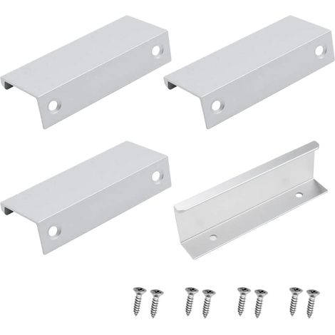 Set Mit 4 65 Mm Großen Schubladengriffen Aus Silberfarbener Aluminiumlegierung Für Küche Und Bad