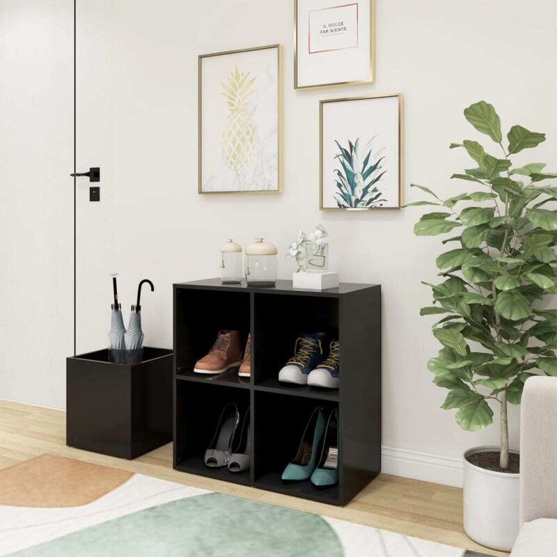 Schuhschrank, Flurmöbel, Grau, 105 X 35,5 X 70 Cm, Spanplatte, 12607