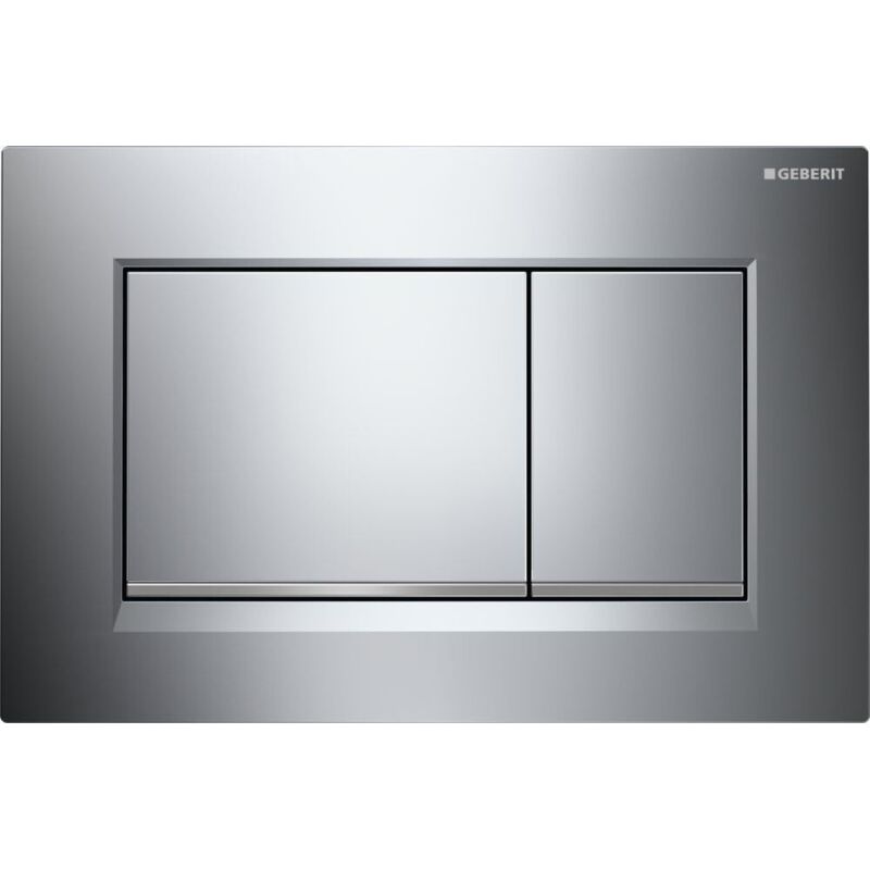 Quadratische Betätigungsplatte Für Geberit Sigma20 Zweimengenspülung (ehemals Sigma30): Poliertes Chrom, Mattes Chrom (115.883.kh.1)