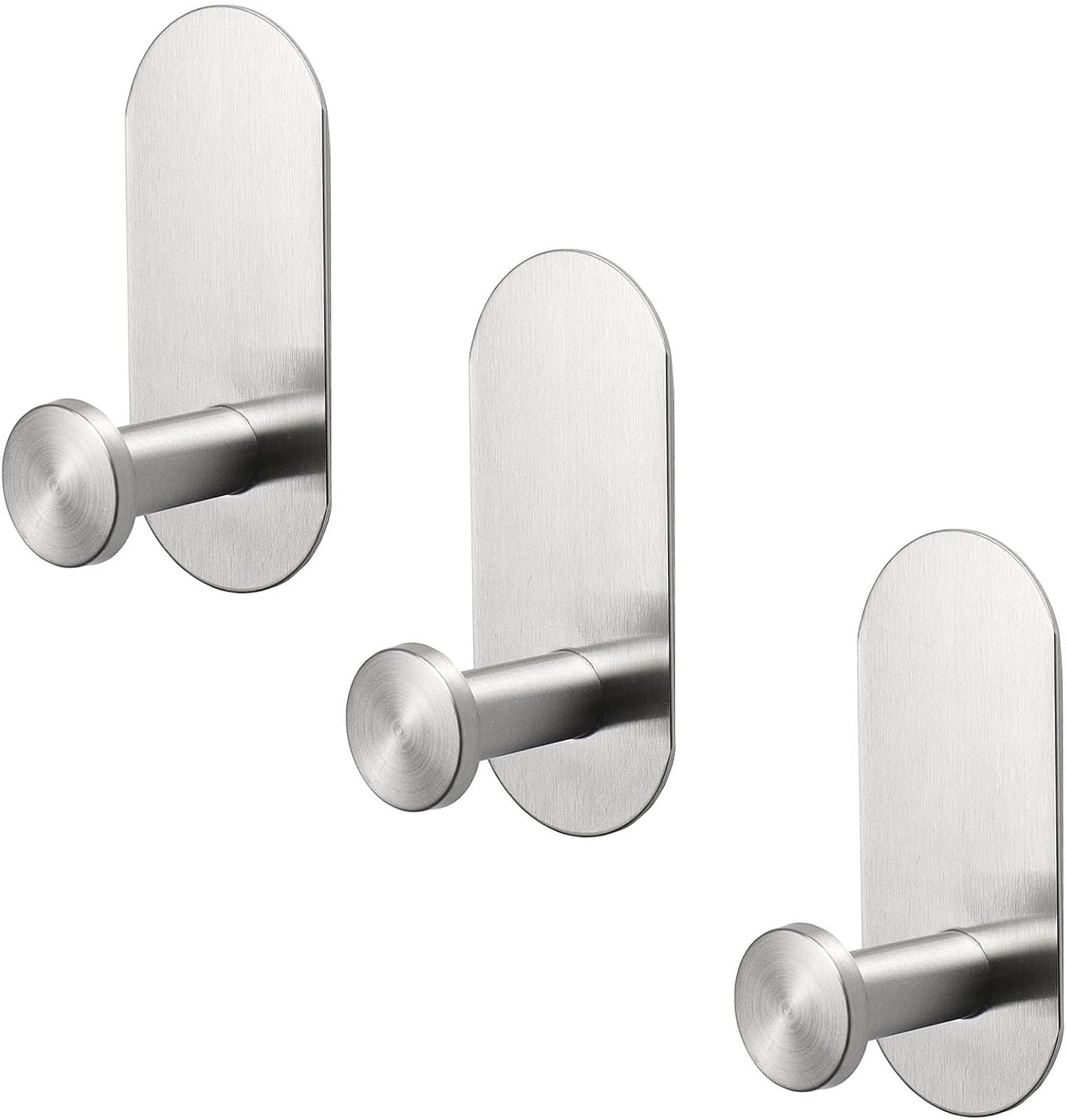 Stark Haftende Handtuchhaken, Wasserdichte Duschhaken Aus Edelstahl (silber, 3er-set)