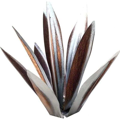 Diy-eisenstatue Einer Tequila-agave, Dekorative Skulptur Für Garten, Haus, Terrasse, Hinterhof, Silber, 27 Cm