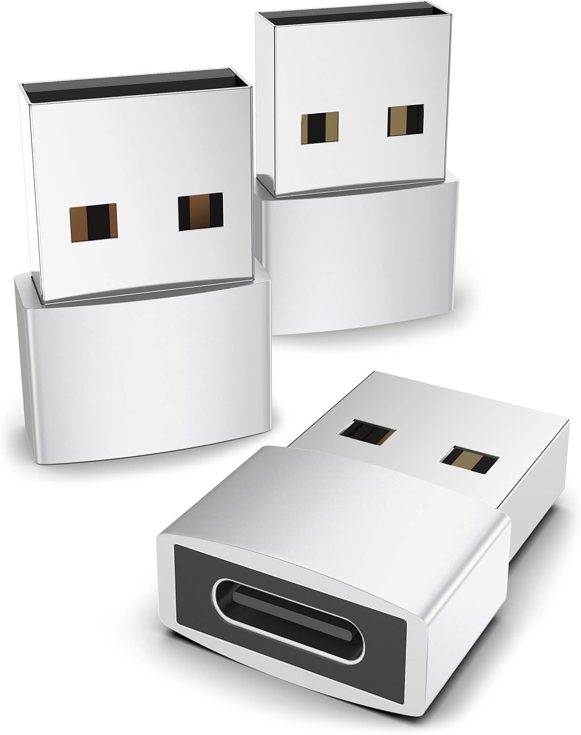 Universalkonverter – Silberner Usb-a-auf-usb-c-adapter – Multifunktionaler Konverter