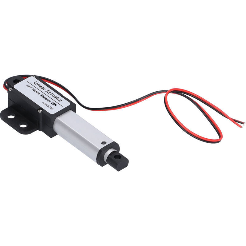 Linearer Elektrischer Stellantrieb Für 12 V Gleichstrom, 30 Mm Hub, Geräuscharm, Kurzschlussschutz, T-typ, Miniatur 20 N Für Lineare Bewegungen.
