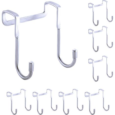 Haken Für Kleiderschrank- Und Schranktüren, Edelstahlhaken Für Handtücher Und Kleidung (8er-pack)
