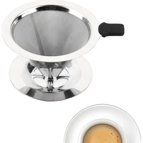 Kaffeefilter Aus Edelstahl, Wiederverwendbare Kaffeefilter, Papierlose Kaffeefilter, 1–2 Tassen – Kueatily