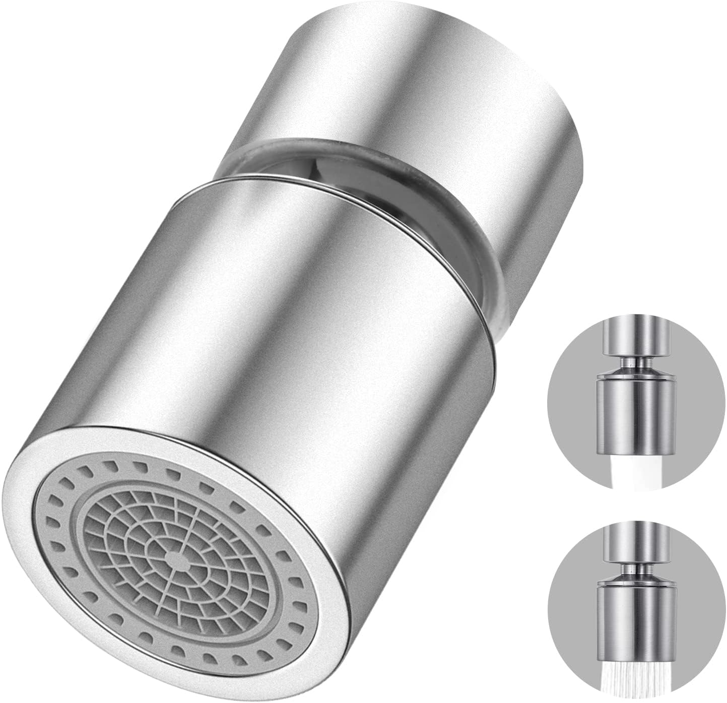 Wasserhahn-luftsprudler, 360° Drehbarer Luftsprudlerfilter, 2 Strahlarten, Spritzschutz Und Entkalkungszubehör, Geeignet Für Bad- Und Küchenspülen, Wassersparendes Modell - Fm22