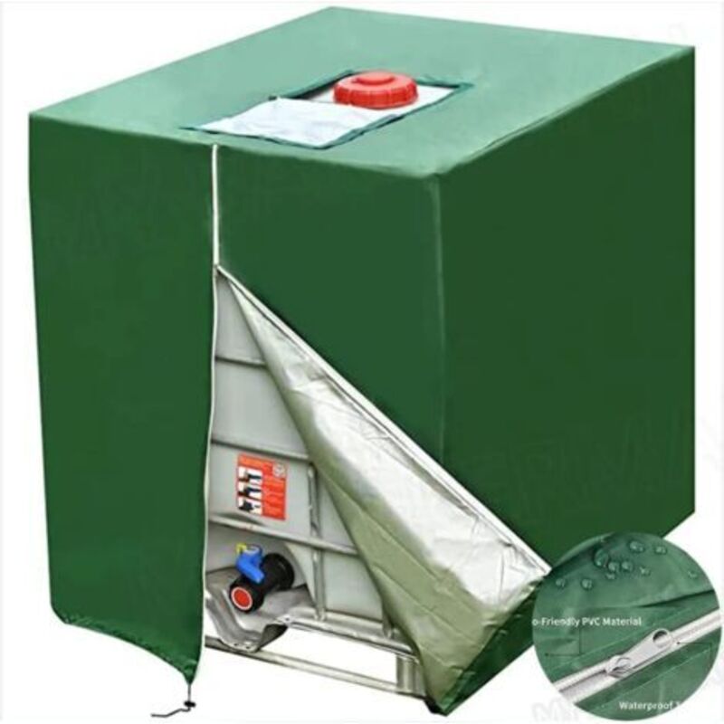 Ymyny Abdeckung Für 1000-l-tank, Sonnenschutzabdeckung Für Ibc-regenwassertank, Staubdicht, Uv-beständig, Schutzabdeckung (116 X 100 X 120 Cm)