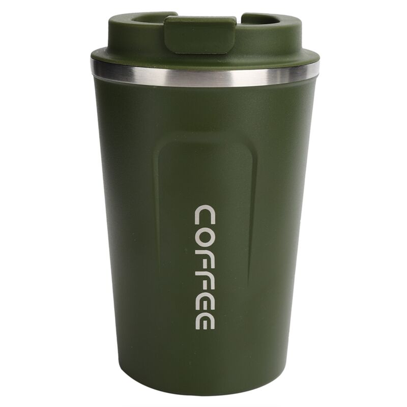 Kaffeebecher, Isolierter Edelstahlbecher Mit Matter Oberfläche, Auslaufsicher Fürs Auto (grün)