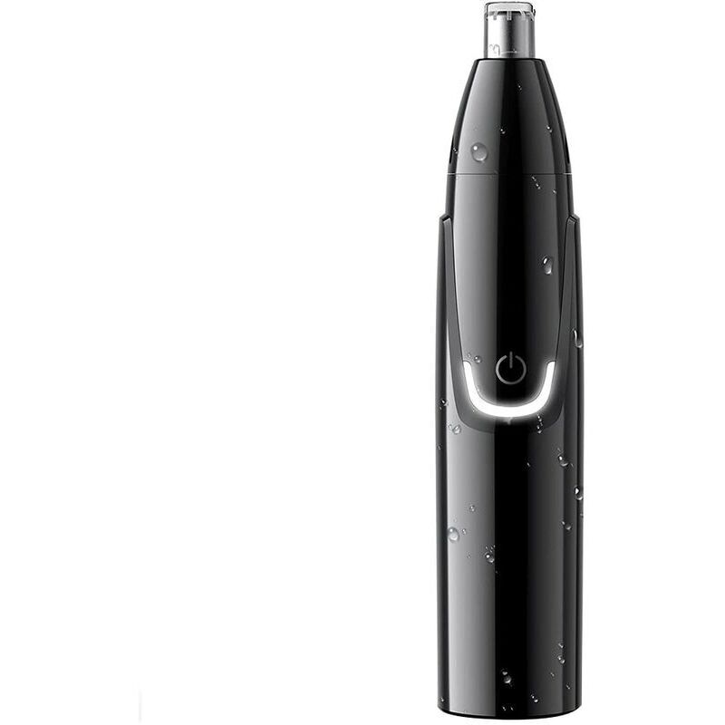 Elektrischer Nasenhaartrimmer Aus Edelstahl, Schwarz, Multifunktional, Wiederaufladbar, Schnellladefunktion Über Usb-c