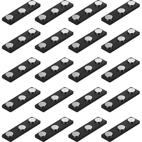 20 Magnetische Namensschilder, Selbstklebende Magnetschilder, Namensschilder Für Kleidung, Namensschildhalter Aus Metall Mit 3-punkt-magnet