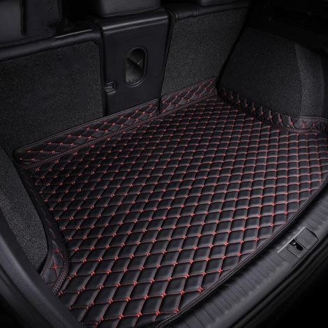 Kofferraummatte Für Bmw 2er Gran Tourer (f46) 2015–2018, Wasserdichte Leder-schutzmatte, Autozubehör, Schwarz/rot