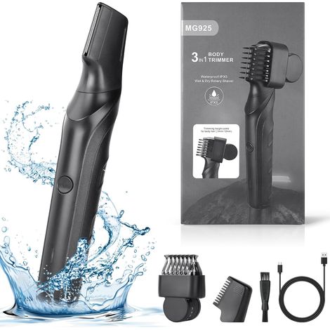 3-in-1-elektrotrimmer Für Männer – Ipx5 Wasserdicht – Für Nass- Und Trockenhaarrasur – Wiederaufladbar – Für Intimbereich Und Schamhaare