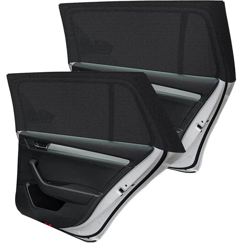 Sonnenschutz Fürs Auto, 2-teiliger Sonnenschutz Fürs Auto, Blockiert Uv-strahlen, Kompatibel Mit Den Meisten Autos (schwarz) (schwarz, Xl)