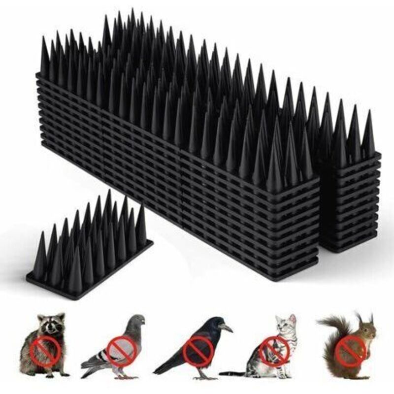 Taubenabwehrspitzen, 4,8 Meter Lange Kunststoff-balkon-taubenabwehrspitzen, Anti-katzen-taubenabwehrspitzen, Vogelabwehrspitzen Zum Verscheuchen Von Tauben, Krähen, Spatzen, Katzen, Gartenschutz (12 S