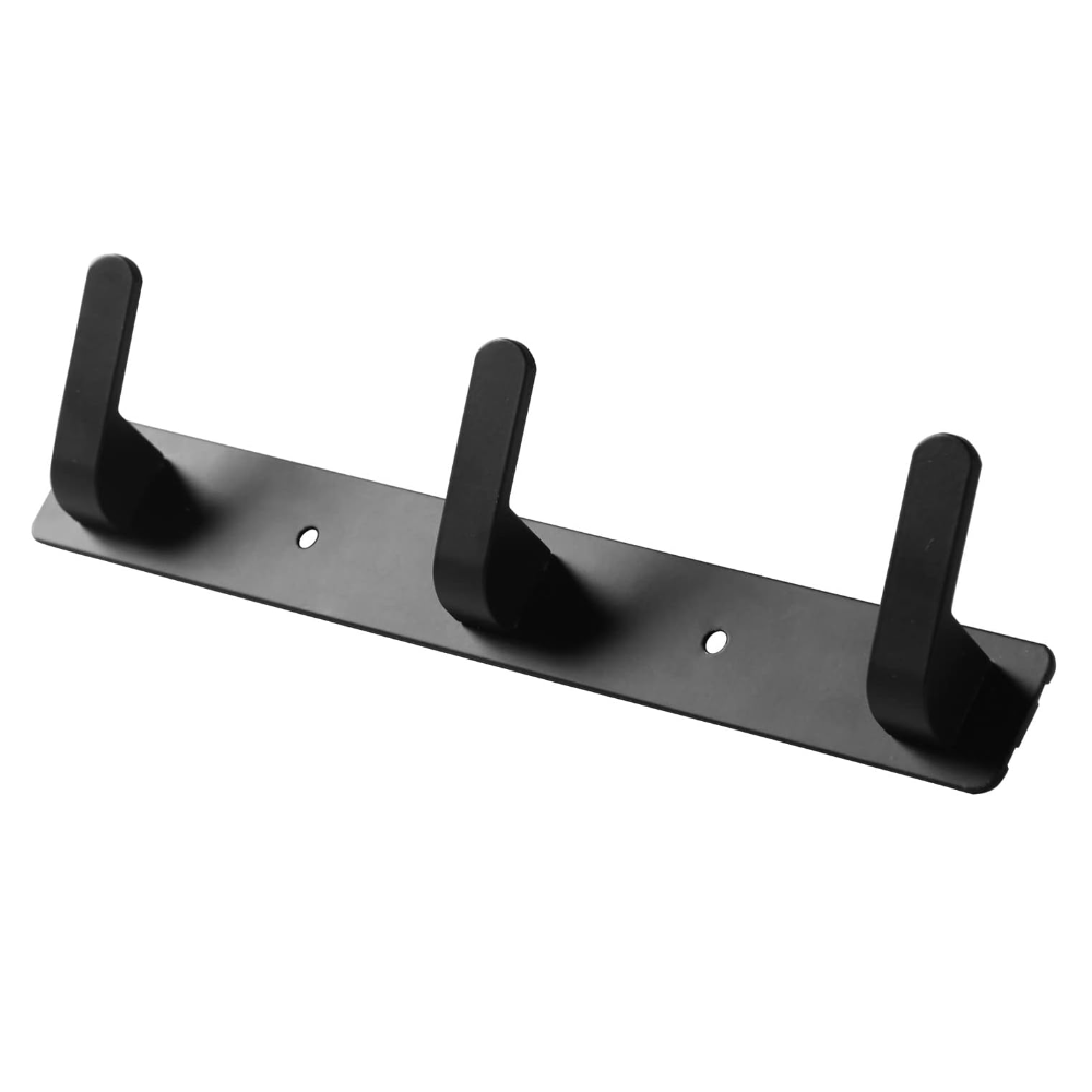 Wandgarderobe Mit 3 Haken Für Badezimmer, Schlafzimmer Und Küche (schwarz, 1 Stück)