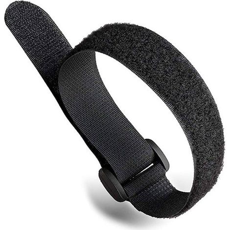 Csparcv 5 Stück – 25 X 500 Mm, Schwarz – Kabelbinder Und Schlaufen, Klett-kabelbinder, Wiederverwendbare Kabelbinder, Wiederverwendbare Pc-kabelbinder, Kabelorganisation, Fernseher, Büro