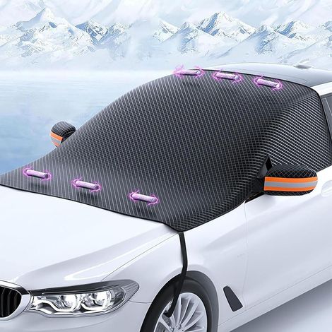 Windschutzscheibenabdeckung Für Peugeot Partner Ii Tepee (2008–2012), Mit 6 Magneten, Schnee- Und Winddicht, Schwarz