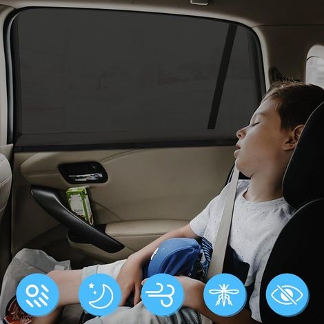 Sonnenschutz Fürs Auto, 2-teiliger Sonnenschutz Fürs Auto, Blockiert Uv-strahlen, Sonnenschutz Für Die Rückbank Im Auto Für Kinder, Kompatibel Mit Den Meisten Autos