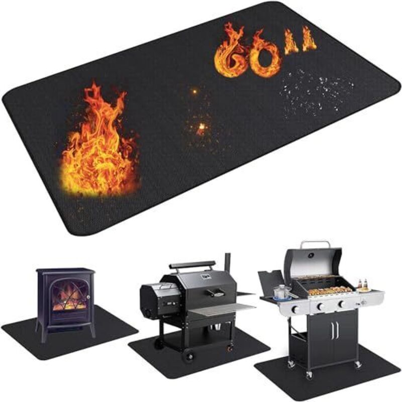 Feuerfeste Bodenschutzmatte Für Grillplätze, Camping, Terrassen, Rechteckig, 4060 Zoll