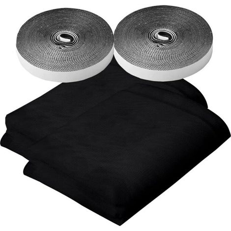 Fenster-moskitonetz, 2er-pack, 150 X 200 Cm, Verstellbares, Selbstklebendes Moskitonetz Für Fenster, Insektenschutznetz, Abnehmbares, Selbstklebendes Fenster-moskitonetz (schwarz)