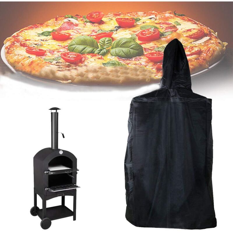 Schwarze, Wasser- Und Staubdichte Schutzhülle Für Pizzaöfen Im Freien, Staub- Und Witterungsbeständig, 160 X 37 X 50 Cm