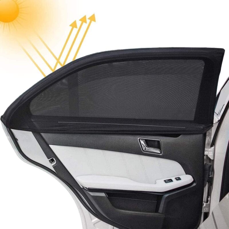Sonnenschutz Fürs Auto, 2 Belüftete Sonnenschutzsocken, Sonnenschutzsocken Für Die Rücksitze Für Baby Und Eltern, Universelle, Lückenlose Sonnenschutzsocken Mit Uv-schutz (100 X 50 Cm)