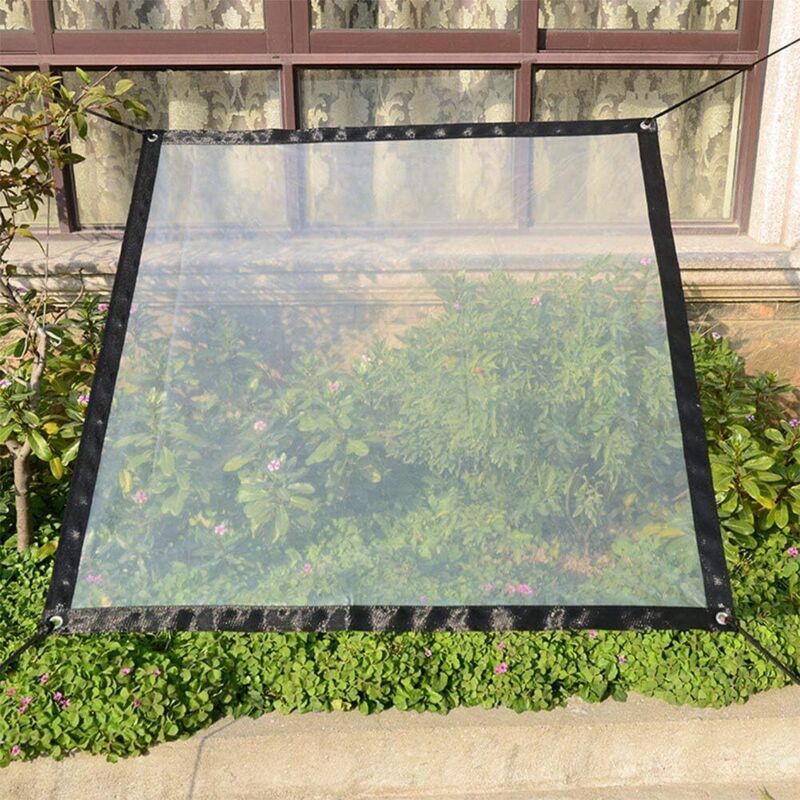 Wasserdichte, Transparente Pe-gartenplane Mit Ösen Und Gurten, Robust, Frost-, Uv- Und Winddicht, Pflanzenschutzabdeckung Für Gewächshäuser – 2 X 1 M – Fei Yu