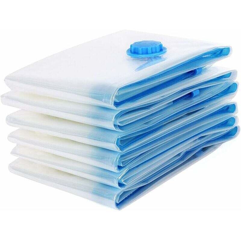 6er-set Vakuumbeutel (40 X 60 Cm), Vakuum-reisebeutel, Wiederverwendbare Vakuumbeutel, Aufrollbare Aufbewahrungsbeutel Für Kleidung, Bettdecken Und Bettwäsche – Transparent