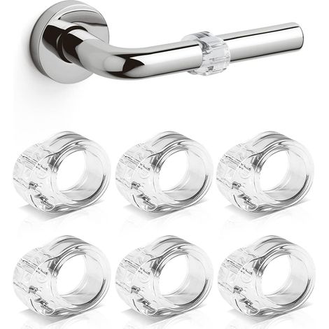 6-teilig – Türstopper – Griffschutz – Wand- Und Möbelschutz – Bohrfreie Montage – Transparent – 18 Mm