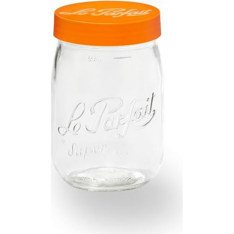 Einmachglas – Glas – 1 L Fassungsvermögen – Für Selbstgemachte Konserven Und Trockenvorräte – Transparent – 10,19 X 10,19 X 16,8 Cm