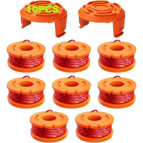 10 Stück – Trimmerfaden – Schutzkappe – Kompatibel Mit Wg122, Wg150 Und Wg160 – Gedrehtes Nylon, Ø 1,65 Mm X 3 M – Für Garten Und Rasen – Transparent