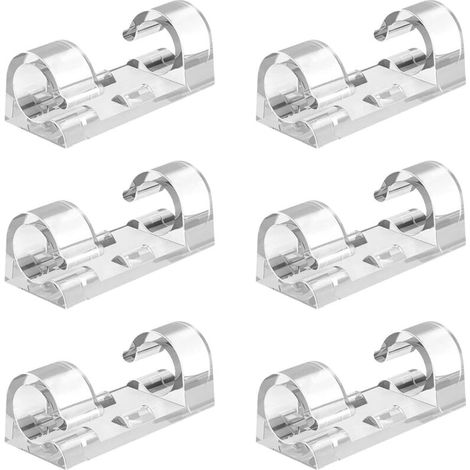 Csparcv 80 Stück Transparente Kabelmanagement-kabelclips, Selbstklebende Kabelclips, Geeignet Für Die Meisten Netzkabel, Usb-kabel, Audiokabel, Ladekabel, Kopfhörerkabel