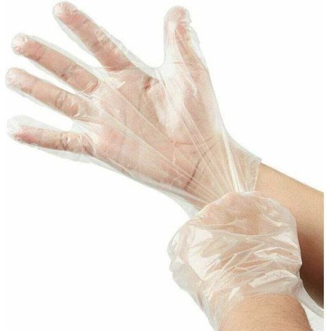 500 Transparente Einweghandschuhe Aus Pe-kunststoff, Transparente Polyethylen-schutzhandschuhe Für Dieseltanks, Einheitsgröße.